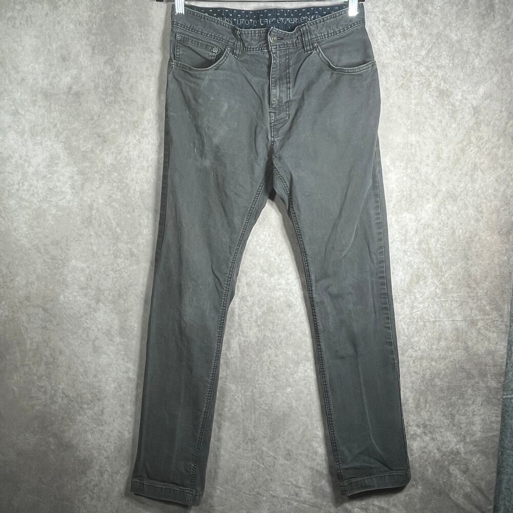 Prana Jeans Mens Size 32X32 Gray Denim Straight Slim‎ Fit Organic Cotton Blend